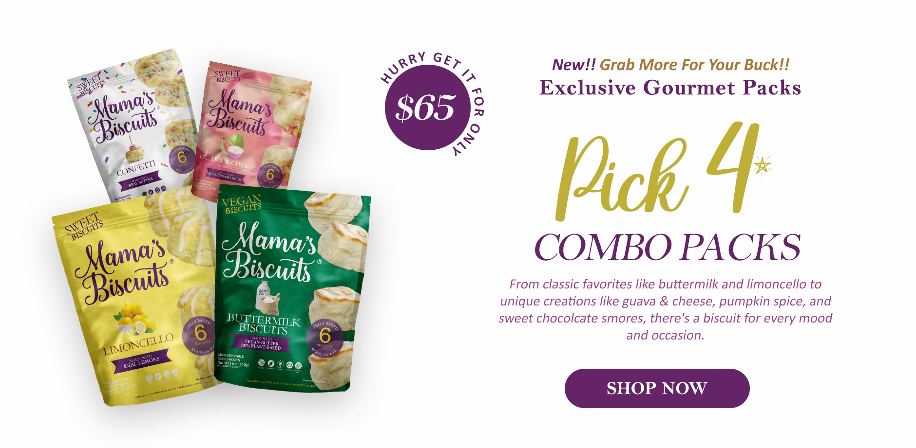 What sets Mama's Biscuits apart is their incredible taste. Bite into one of these golden, flaky delights, and you'll be greeted with a burst of flavors that will leave your taste buds dancing with joy. The perfect balance of buttery goodness and a hint of sweetness makes these biscuits an irresistible treat for breakfast, lunch, or dinner.